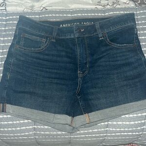 American Eagle Low Rise Midi Jean Shorts